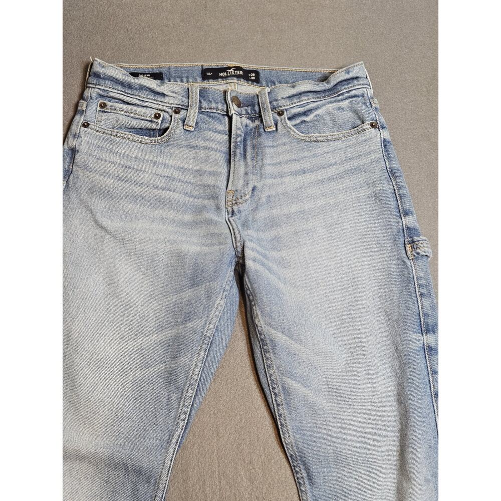 Hollister Jeans Mens 28x30 Blue Denim Dad Epic Flex Straight Medium Wash Stretch - Picture 4 of 13